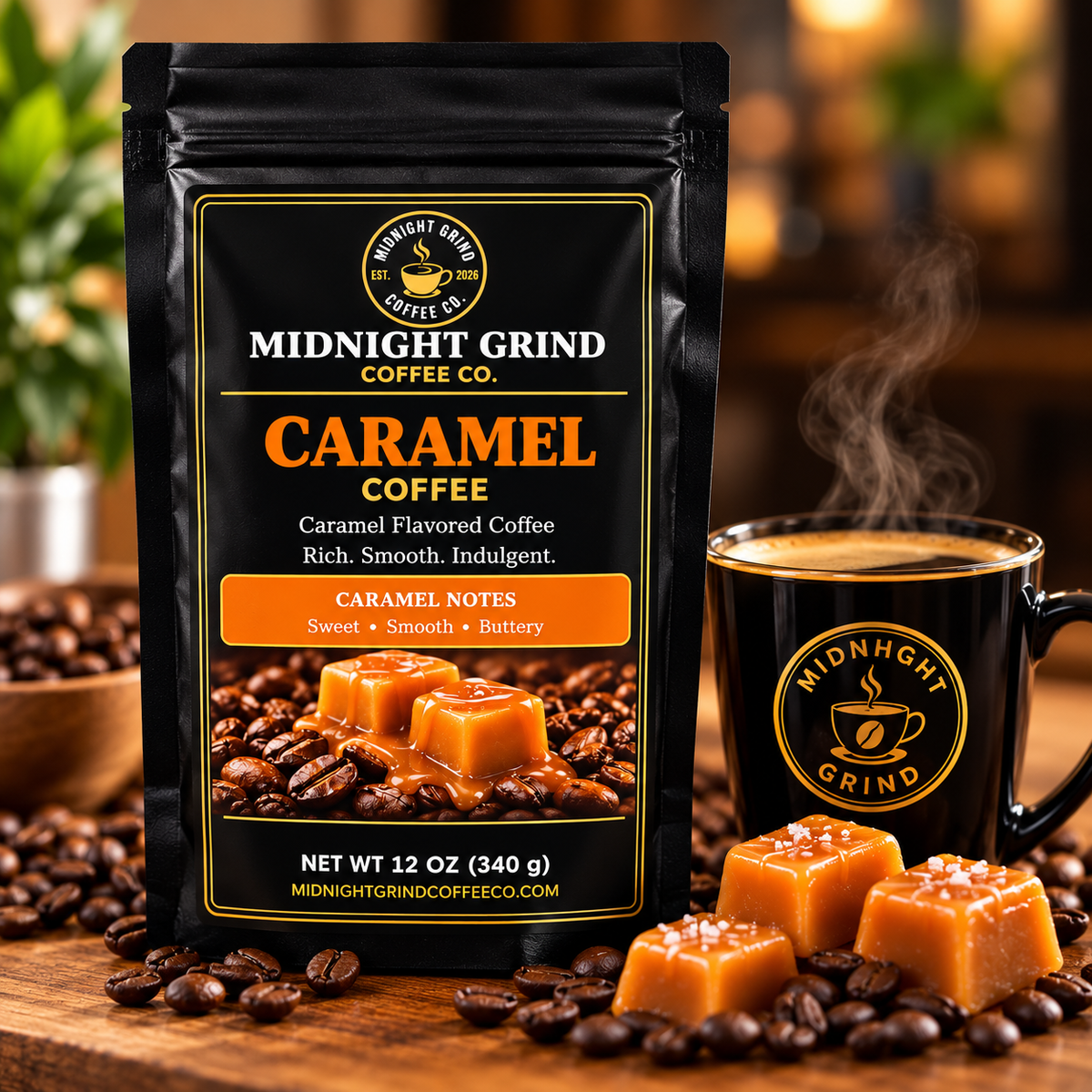 Midnight Grind Caramel Coffee